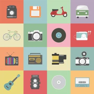 Retro icon Stock Illustration