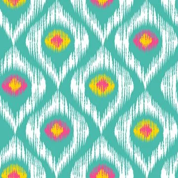 Retro ikat colorful pattern. Stock Illustration