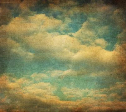 Retro image of cloudy sky Stockillustratie