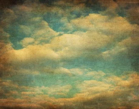 Retro image of cloudy sky Stockillustratie