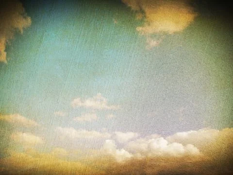 Retro image of cloudy sky 스톡 일러스트