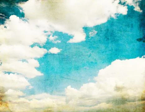 Retro image of cloudy sky Stock Photos