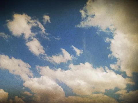 Retro image of cloudy sky Stock Photos