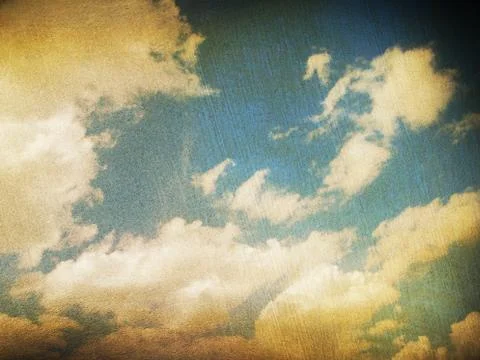 Retro image of cloudy sky Stock Photos