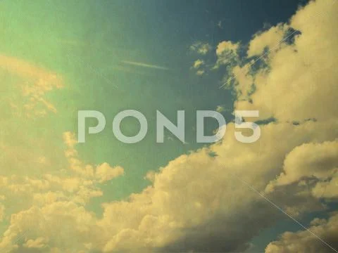 Retro image of cloudy sky Stock Photos