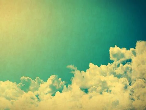 Retro image of cloudy sky Stock Photos