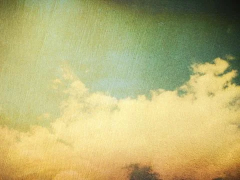 Retro image of cloudy sky Stock Photos