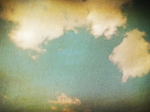 Retro image of cloudy sky Stock Photos
