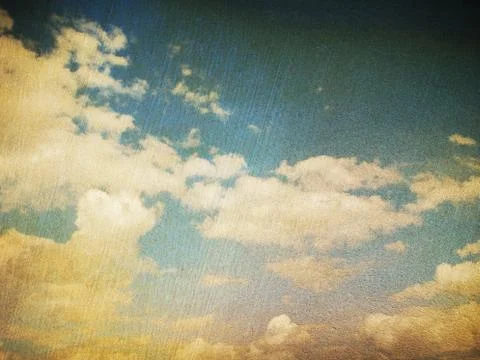 Retro image of cloudy sky Stock Photos