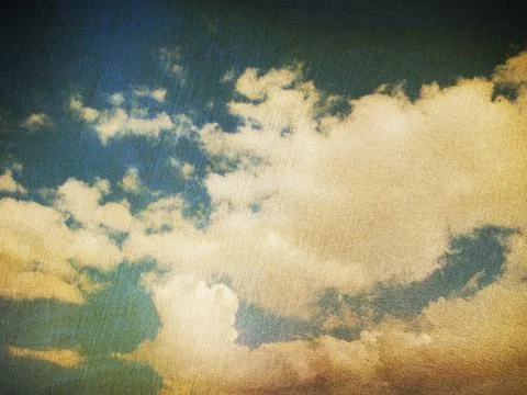 Retro image of cloudy sky Stock Photos