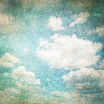 Retro image of cloudy sky Stock Photos