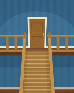 Retro Indoor / Blue Stock Illustration