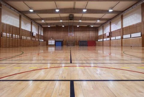 Retro indoor gymnasium Stock Photos