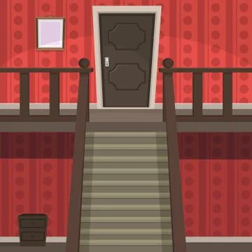 Retro Indoor - Red Stock-Illustration