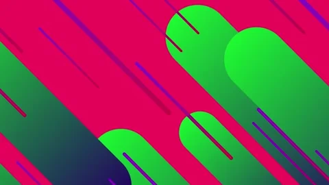 Retro-inspired abstract motion background with a dynamic pattern of bold, co Video stock 321125443
