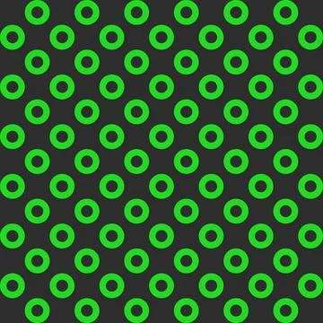 Retro-inspired minimalist vector pattern with circular grid and polka dots... Stock Illustration