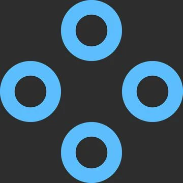 Retro-inspired minimalist vector pattern with circular grid and polka dots... Stock Illustration