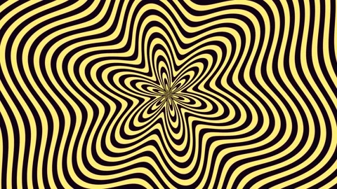 Retro-inspired optical illusion featuring undulating concentric 動画素材 338387996