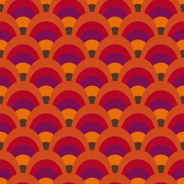 Retro inspired pattern Stock Illustration