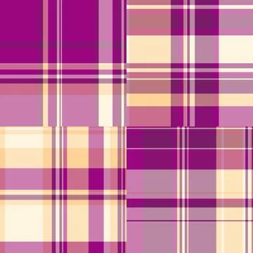 Retro inspired plaid pattern collection in vector format. Seamless tartan d.. Stock Illustration