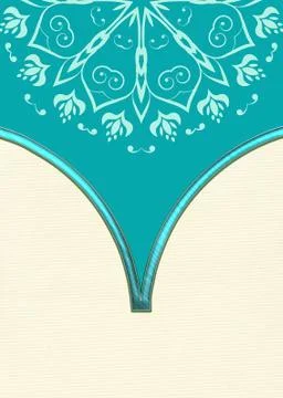 Retro invitation with floral pattern Stock Illustration