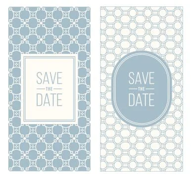 Retro invitation templates, patterned background Stock Illustration
