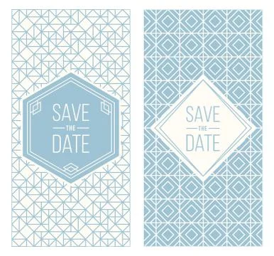 Retro invitation templates, patterned background Stock Illustration