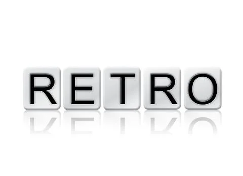 Retro Isolated Tiled Letters Concept and Theme Stockillustratie
