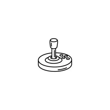 Retro joystick controller icon for gaming and technology with the graphic f.. Stockillustratie