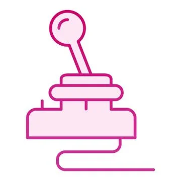 Retro joystick flat icon. Game input pad vector illustration isolated on white Stock Illustration