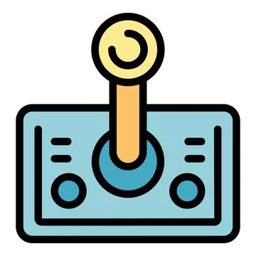 Retro joystick icon vector flat Stock Illustration