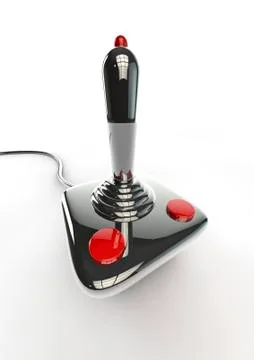 Retro joystick silver 스톡 일러스트