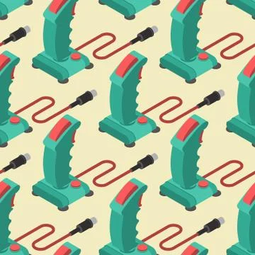 Retro Joystick steering pattern. Old Gamepad wheel for video game texturr. .. イラスト素材