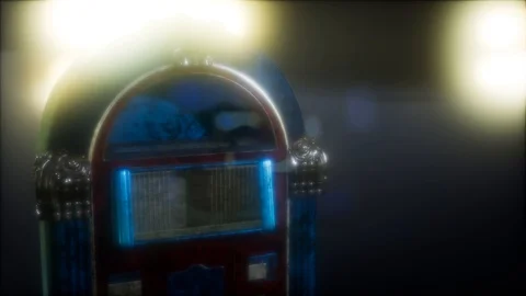 Retro jukebox in the dark Stock Footage 118841886
