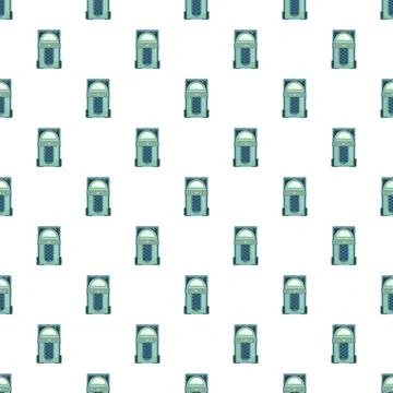 Retro jukebox record player seamless pattern background Illustrazione stock