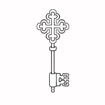 Retro key, protection, password, vector illustration eps 10 Stock Illustration