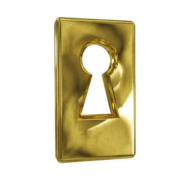 Retro keyhole isolated on a white background. Stock Illustration