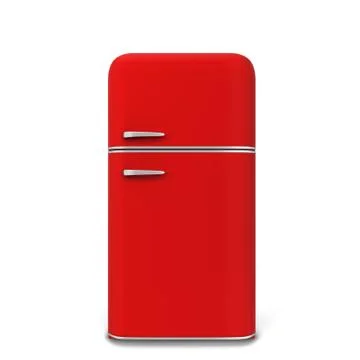 Retro kitchen fridge Stock Illustration