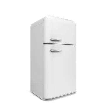 Retro kitchen fridge Stock Illustration