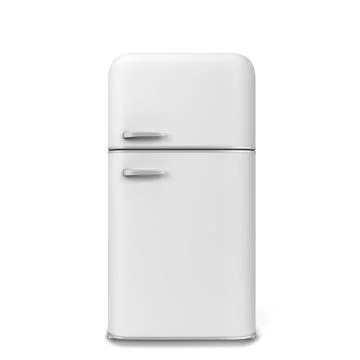 Retro kitchen fridge Illustrazione stock