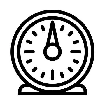 Retro kitchen timer icon, outline style Stock Illustration
