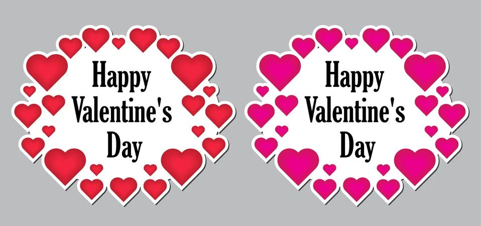 Retro label around with heart Ilustração Stock