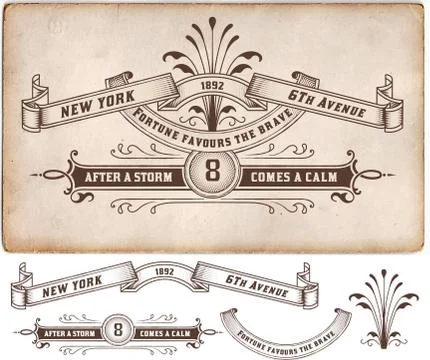 Retro label. Design elements. Vector Stock Illustration