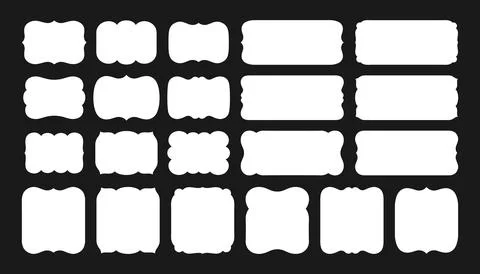 Retro label frames for text set vintage silhouette classic labels decorative old Stock Illustration