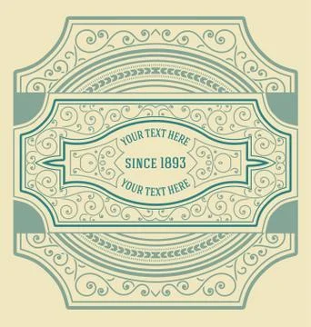 Retro label Stock Illustration