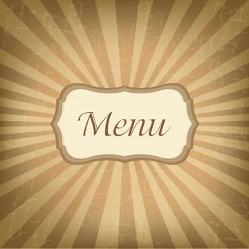 Retro label with menu Stock Illustration