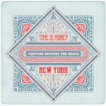 Retro label with old paper background Stock Illustration