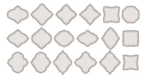 Retro Label or Emblem Set for Alcohol Bottles, Hipster Border or Frame Elemen Stock Illustration