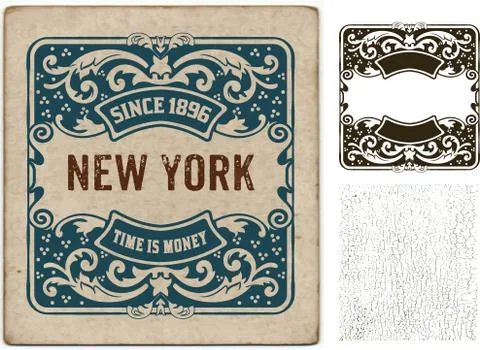 Retro label, Vector file Stock Illustration