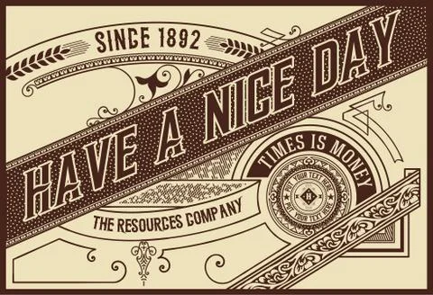 Retro label. Vector Stock Illustration